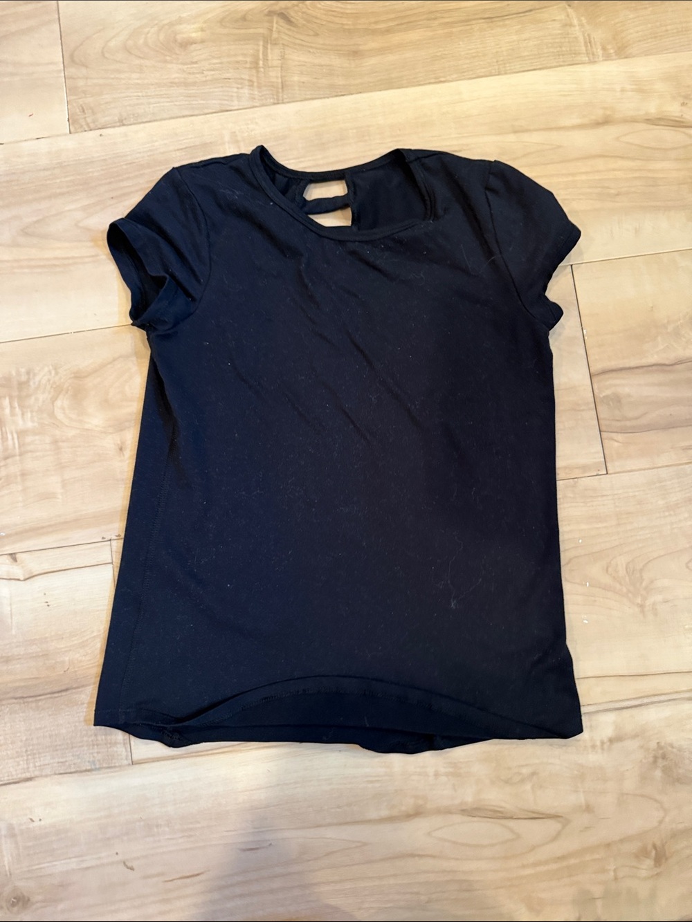 all in motion Black Short Sleeve Tee with Back Cutouts